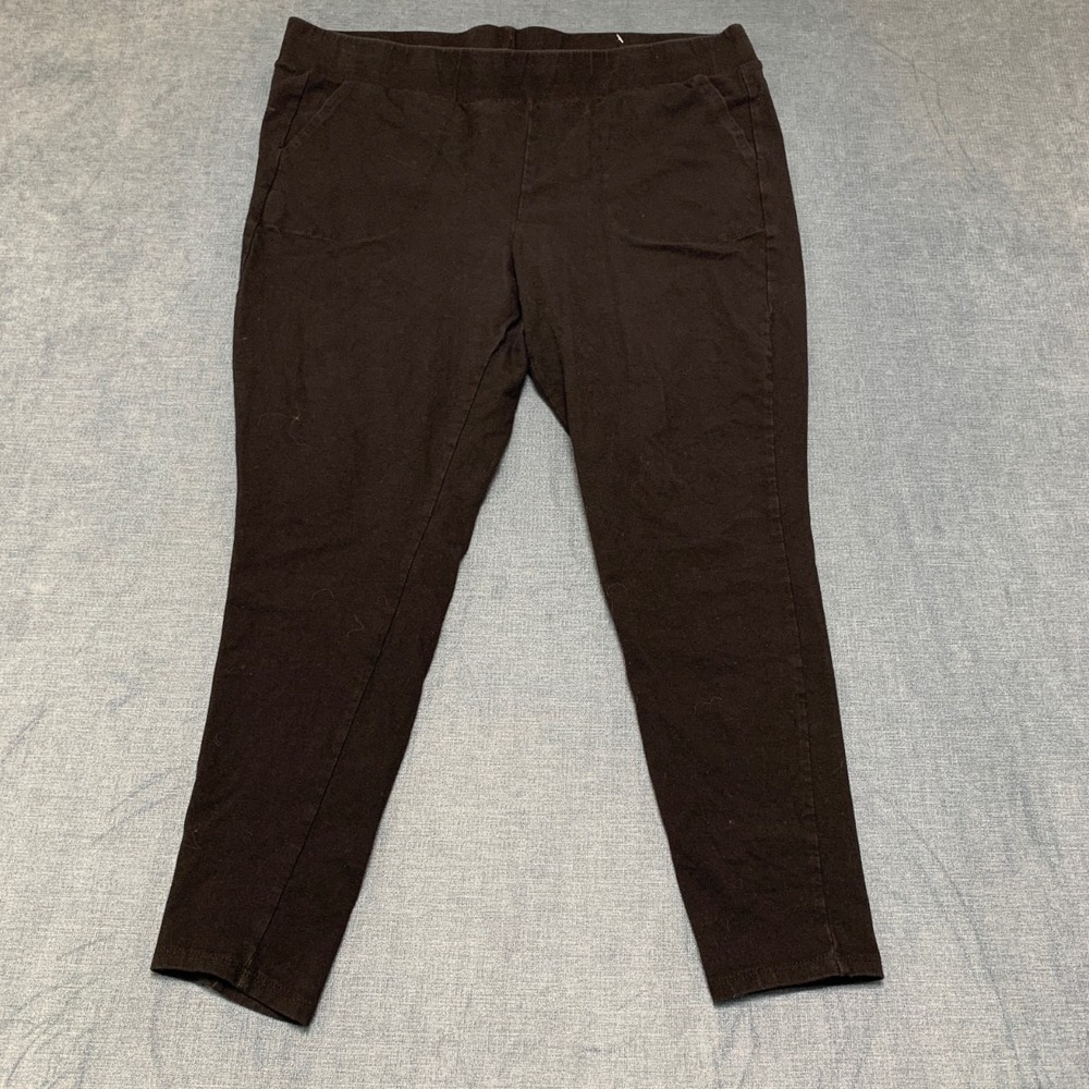 Torrid Pants Womens 37x25 Black Stretch Mid Rise Elastic Waist Mid Rise Skinny